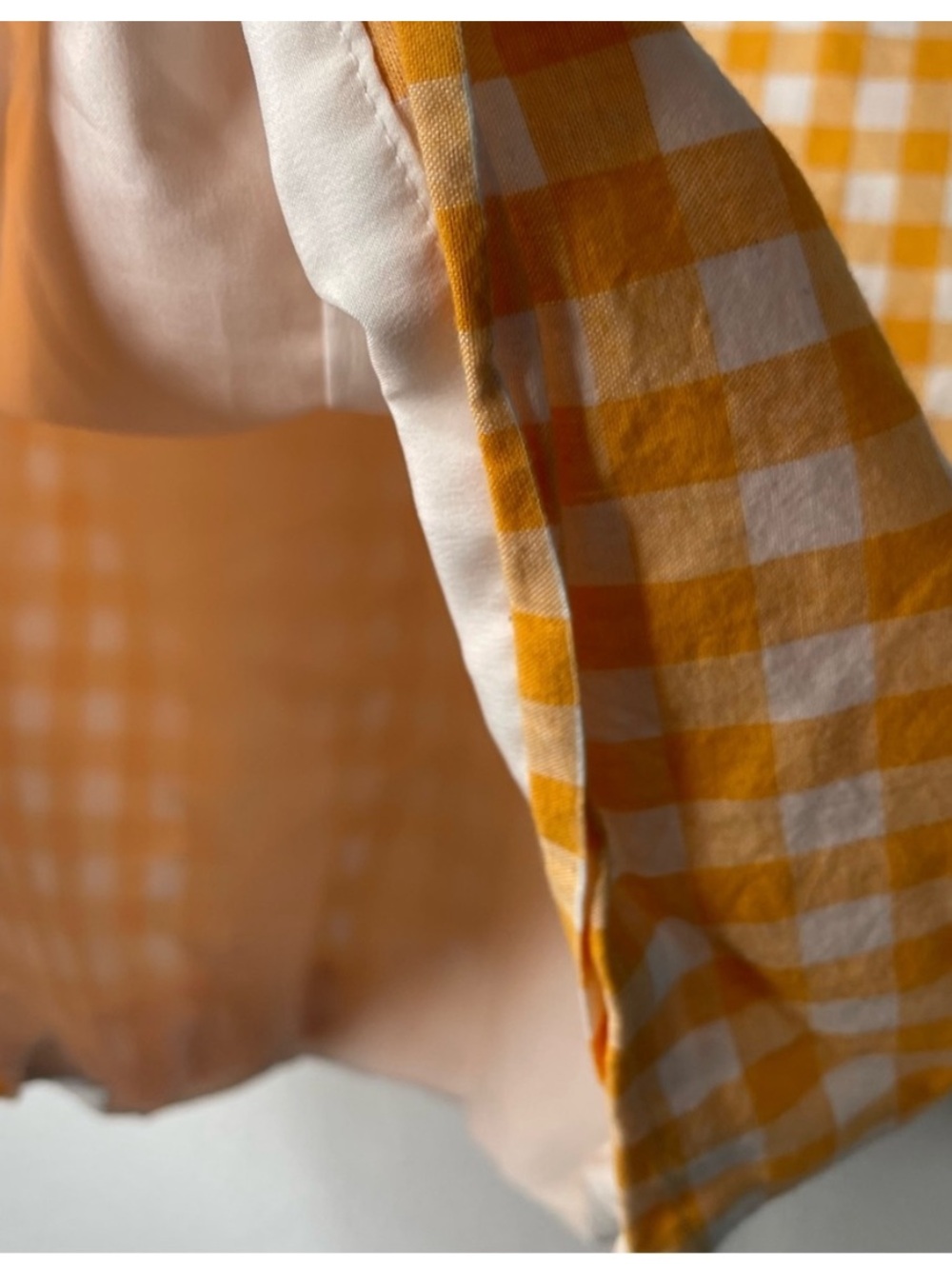 KIEL JAMES PATRICK Gingham Sleeveless Cropped Top Orange/white XL, NWT - Picture 10 of 14